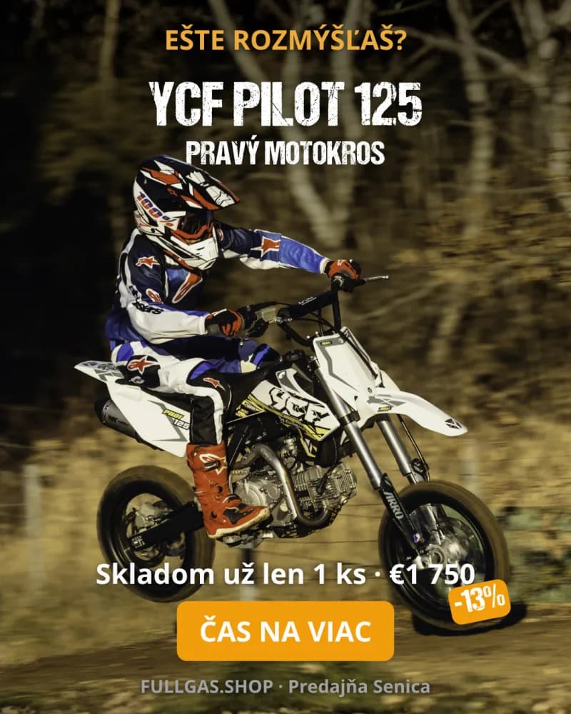 Statika – YCF PILOT 125, pravý motokros